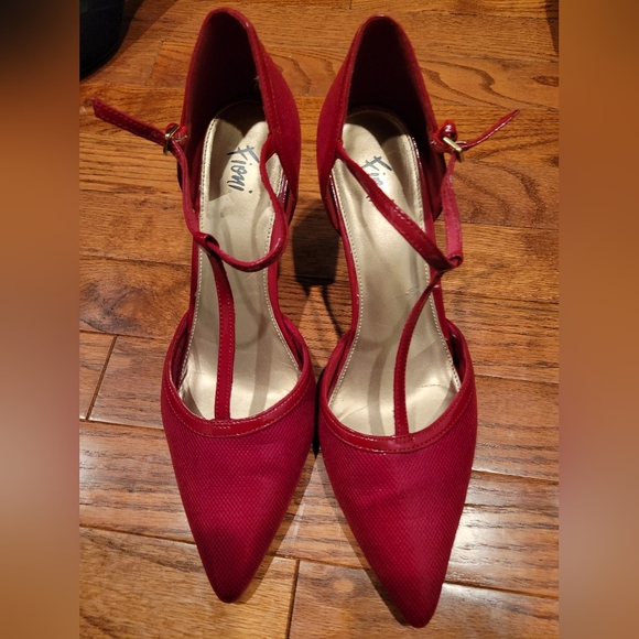 Red Patent strap 3" heels. - Picture 1 of 4